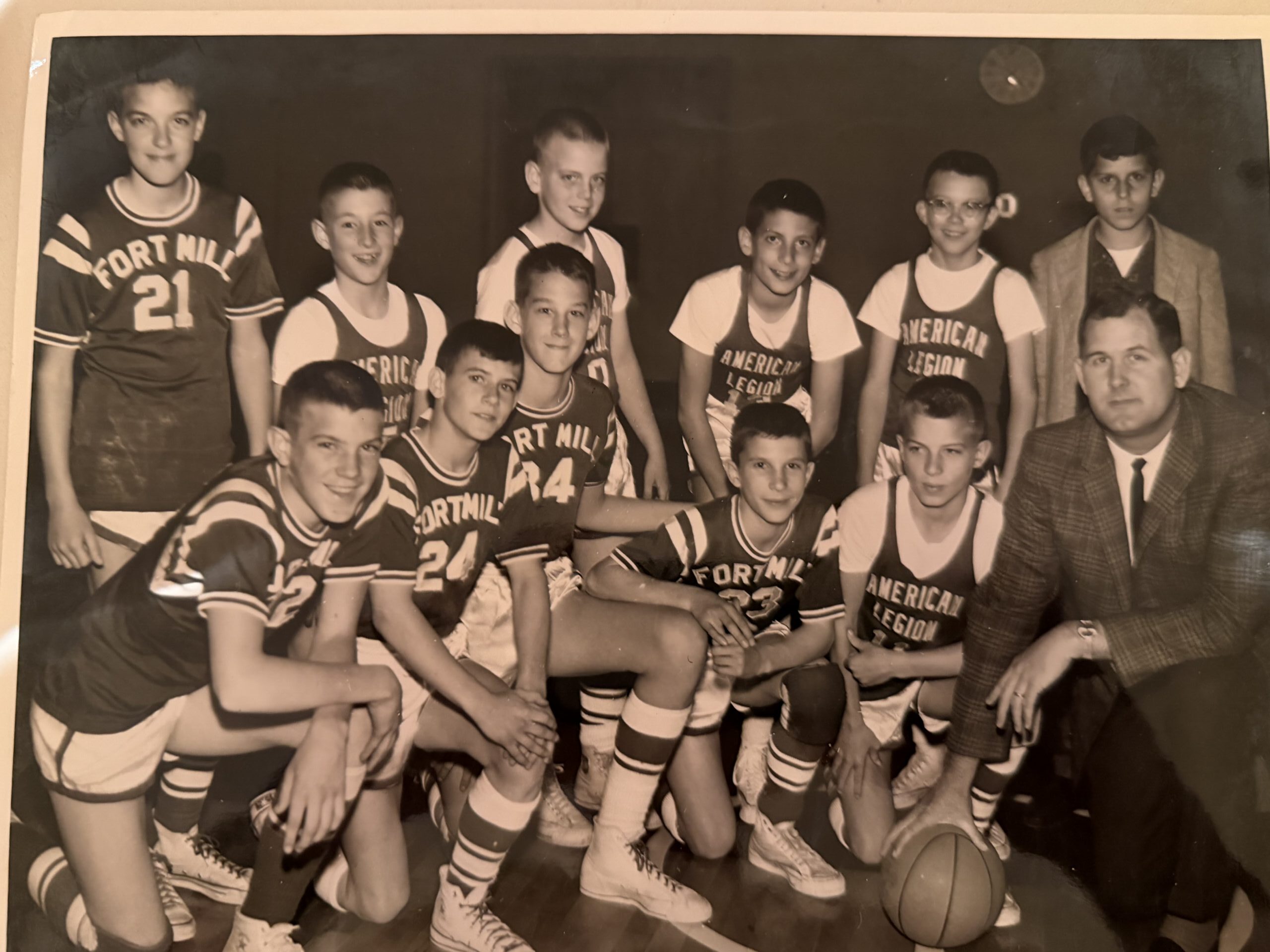 Chuck Epps and Bernie Ackerman as youth basketball teammates