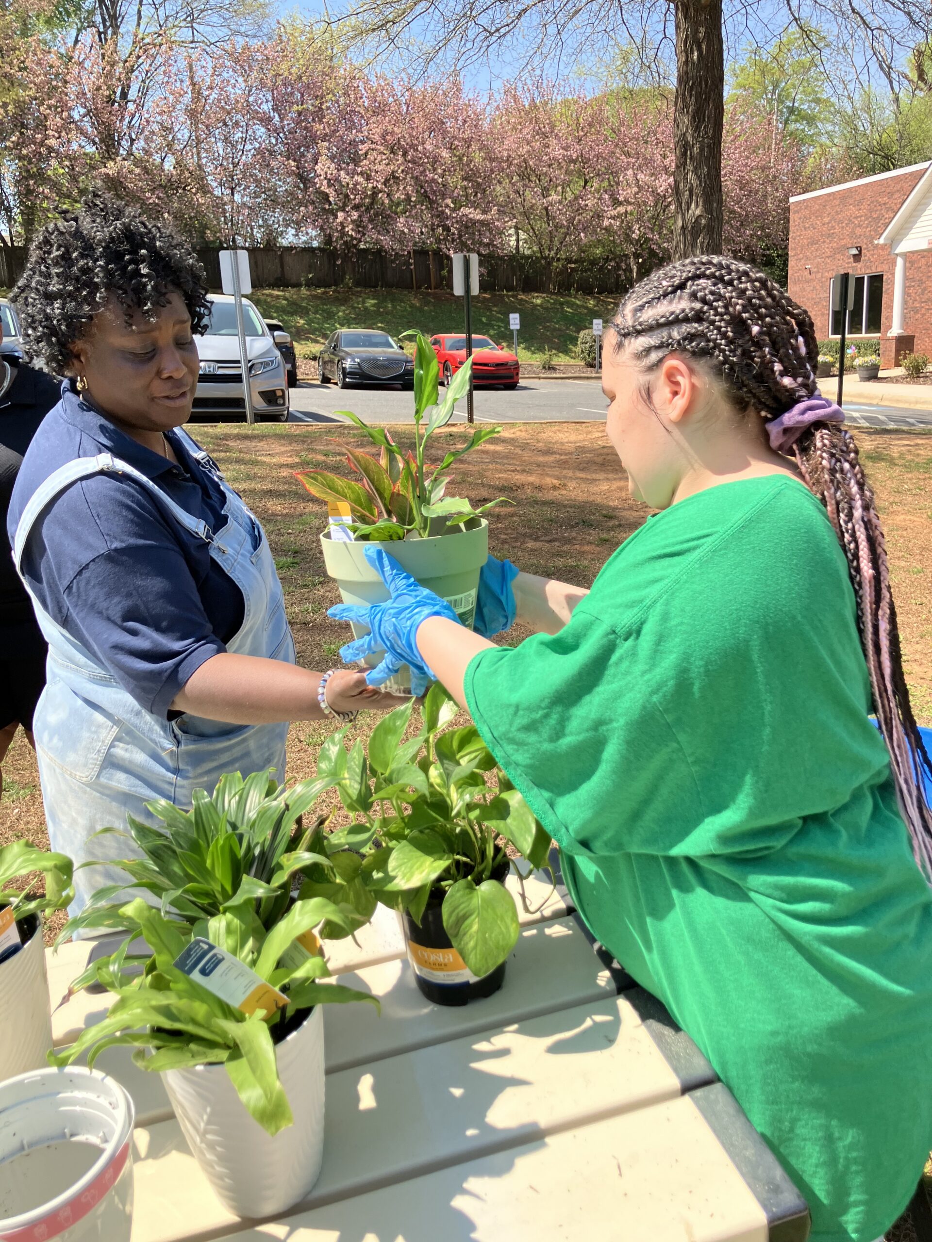 Planting activity at Children's Attention Home